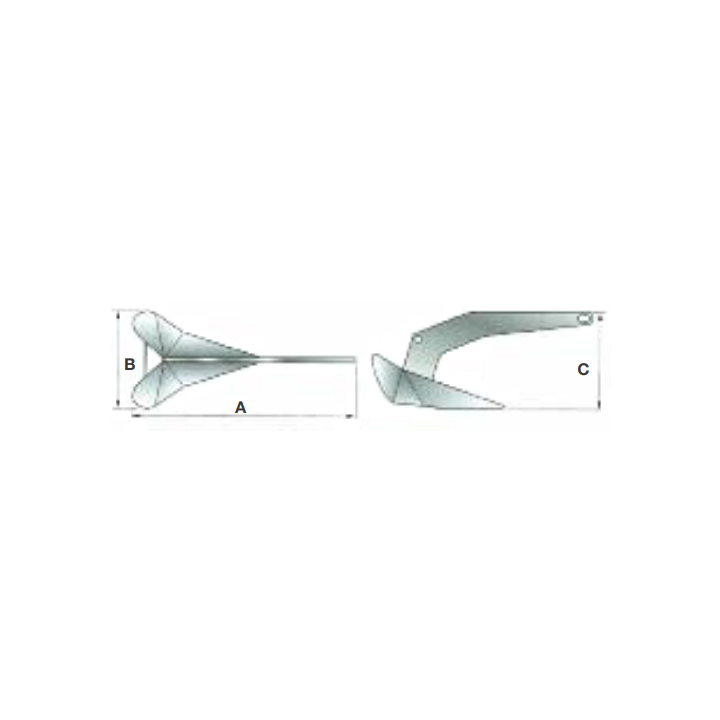 ANCLA D-TYPE GALVANIZADA 7.5kg