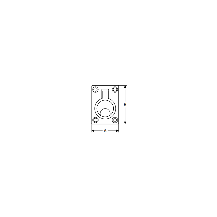 TIRADOR ANILLA RECTANGULAR 63X44mm
