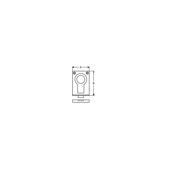TIRADOR ANILLA RECTANGULAR 57X40mm