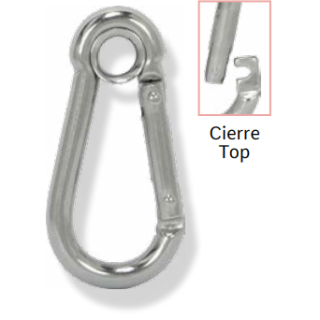 MOSQUETÓN TOP CON GUARDACABO INOX A316
