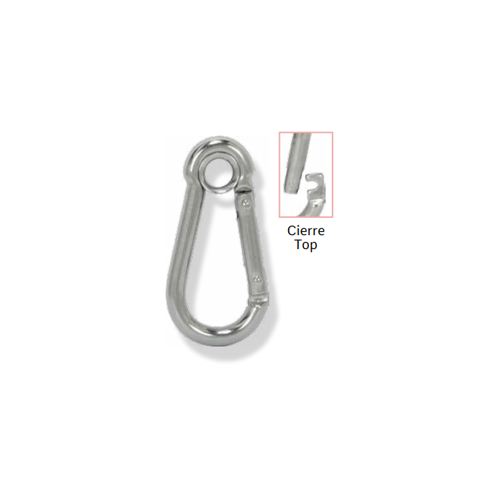 MOSQUETÓN TOP CON GUARDACABO INOX A316