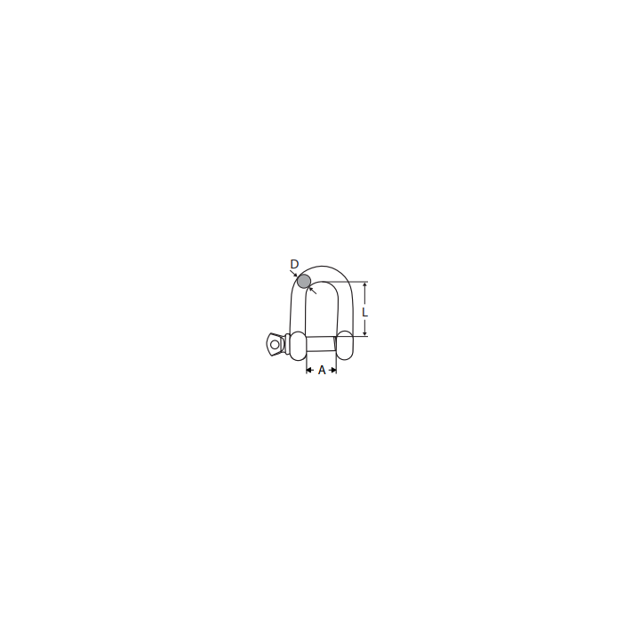 GRILLETE RECTO ANCHO A316