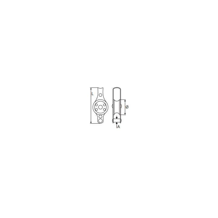 POLEA RUEDA NYLON 6mm
