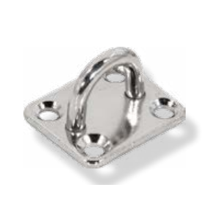 ASA AMARRE CON PLACA CUADRADA INOX A316
