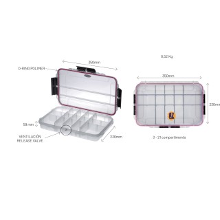 CAJA POLIPROPILENO HERMETICA 35x23x59mm