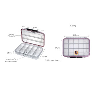 CAJA POLIPROPILENO HERMETICA 23x17.5x53mm
