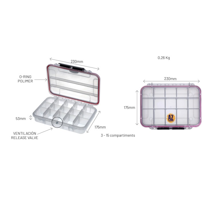 CAJA POLIPROPILENO HERMETICA 23x17.5x53mm