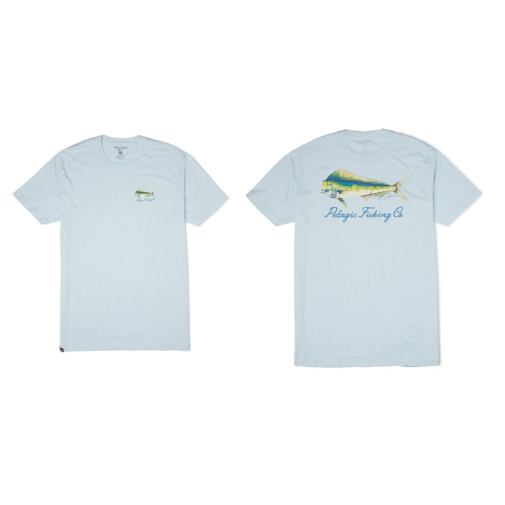 PELAGIC PREMIUM TEE GOIONE MAHI LIGHT BLUE