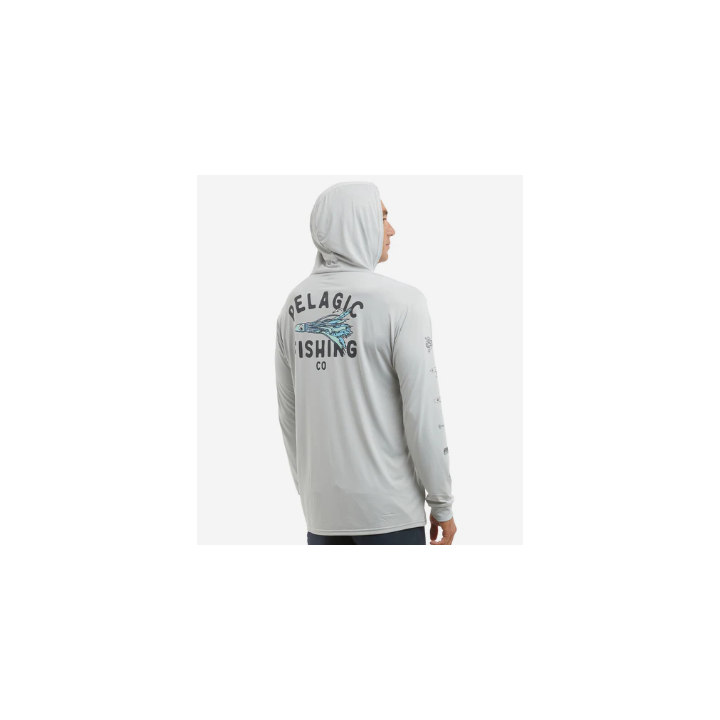 PELAGIC AQUATEK HOODED FEATHER'D LIGHT GREY