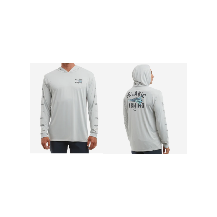 PELAGIC AQUATEK HOODED FEATHER'D LIGHT GREY