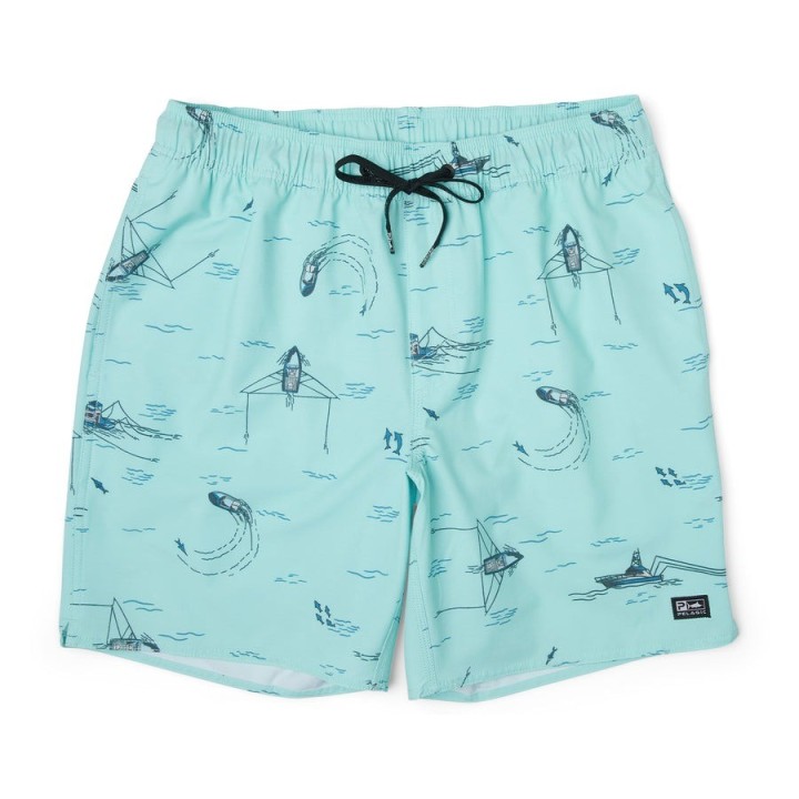 PELAGIC DOCKSIDE 18" ELASTIC TROPICAL AQUA